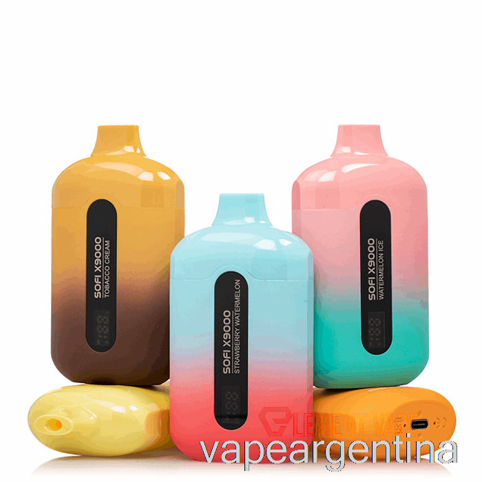 Sofi X9000 0% Cero Nicotina Inteligente Desechable Doble Manzana Vape Descartable